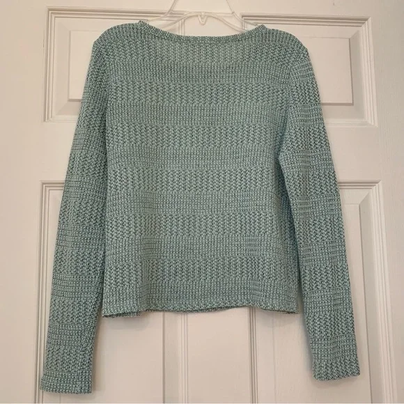 🔵 2/$22❗️Lightweight Mint Green Juniors Small Pullover Knit Sweater - Picture 3 of 6